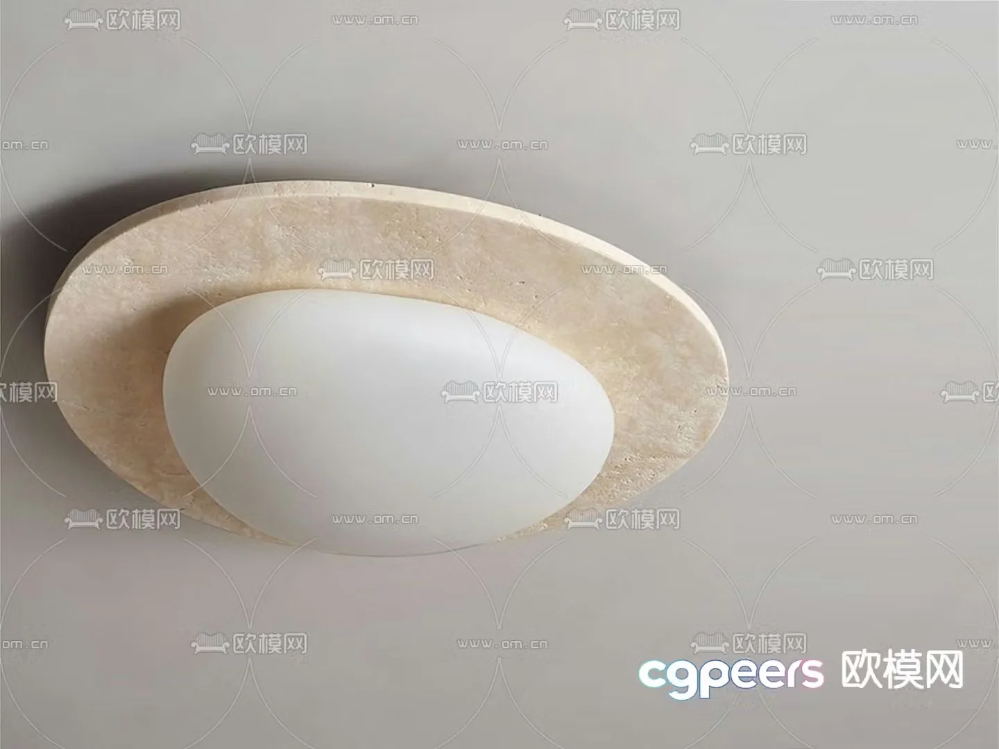 Wabi-sabi ceiling lamp bedroom lamp 3d model