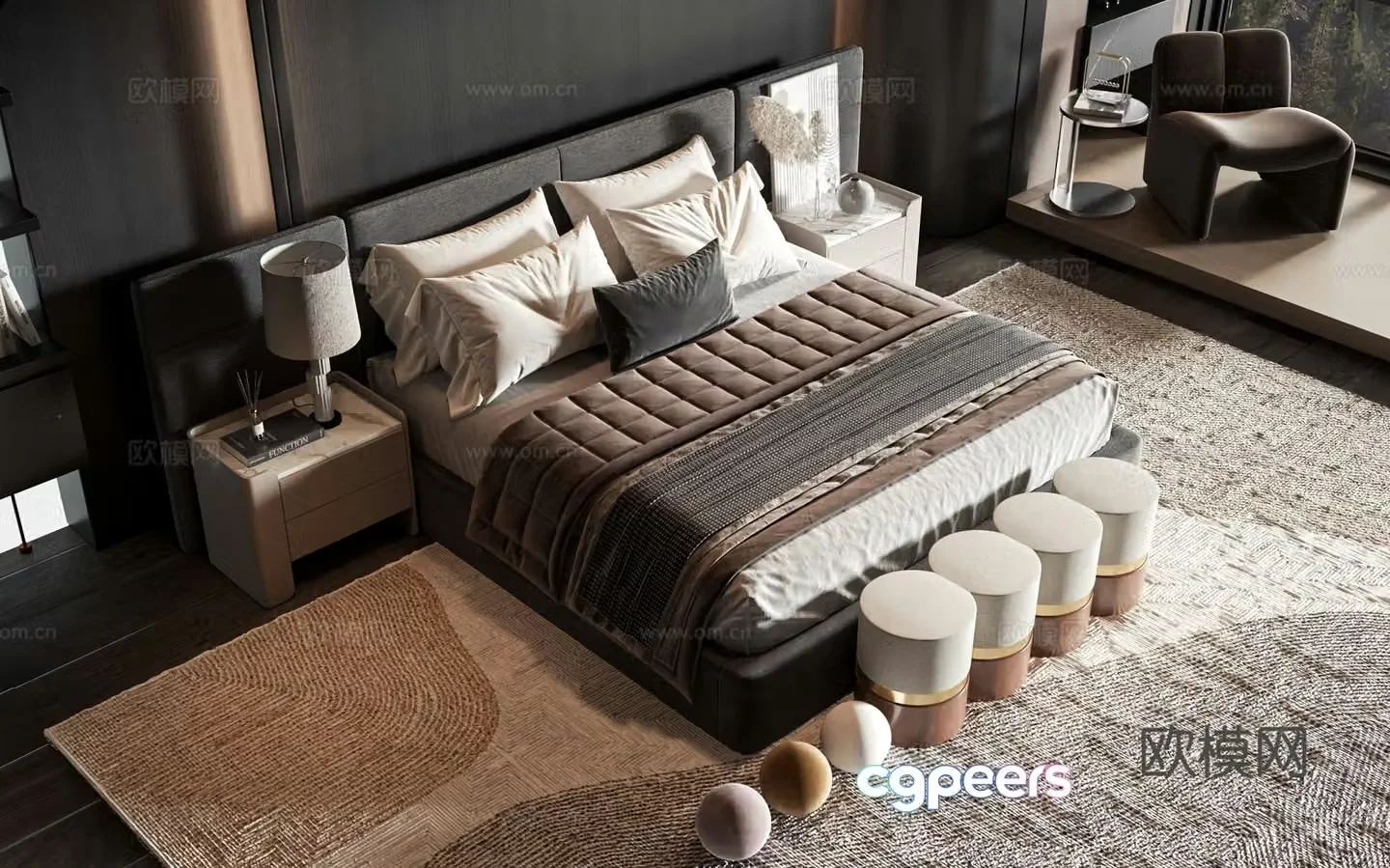 Modern style product bed 3d model