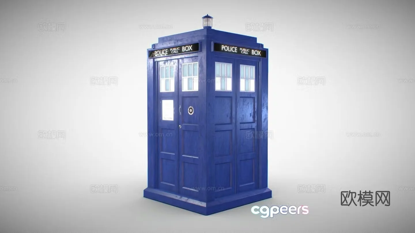 American phone booth 3d model