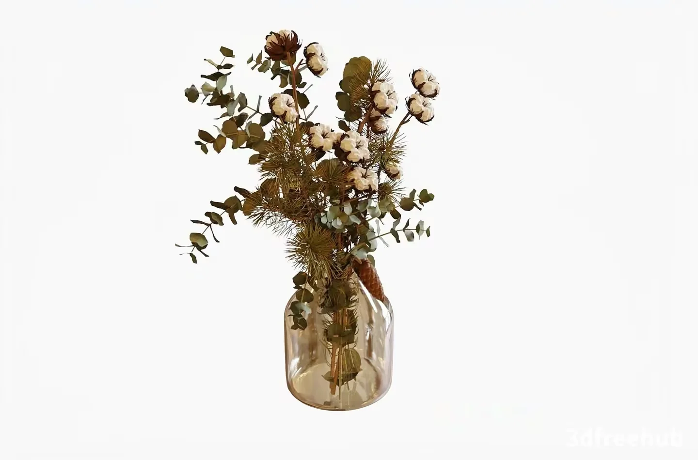 Clear Glass Vase 3D Model – 13659 – VRAY Render