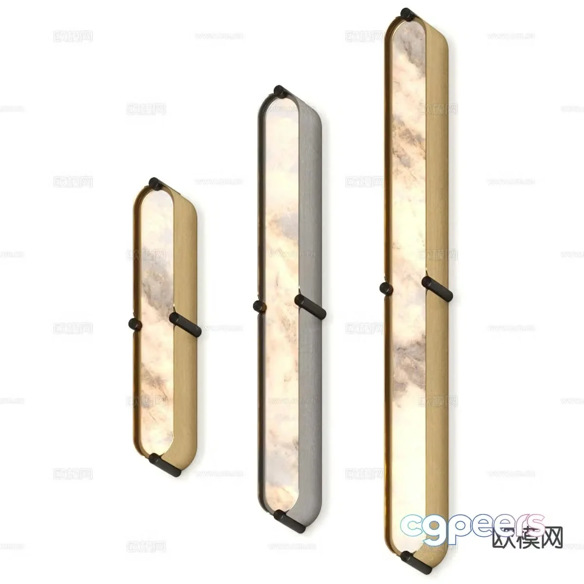 Italian style wall lamp marble wall lamp 3d model