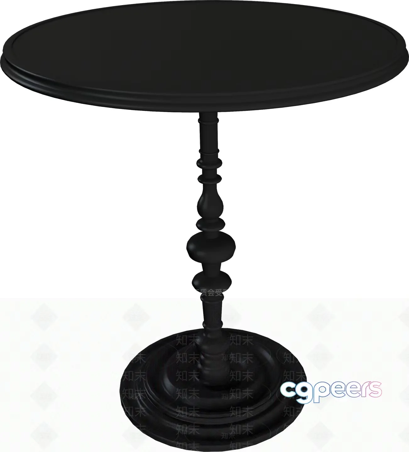 A Black Table 3D Model – 19558 – VRAY Render