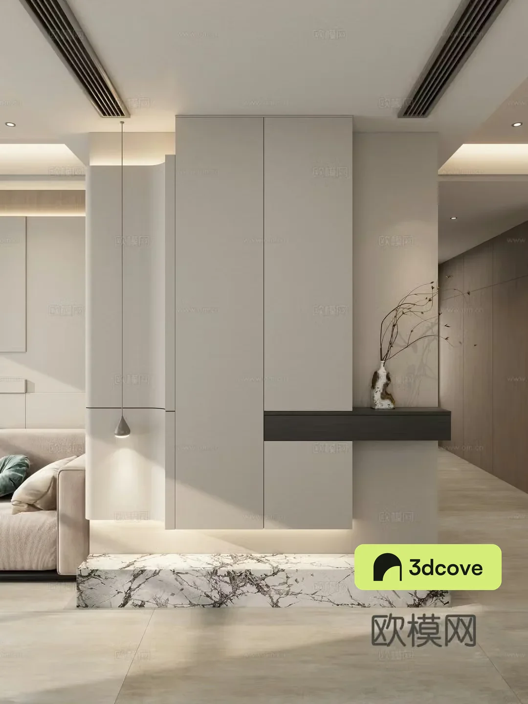 Cream style entrance hall