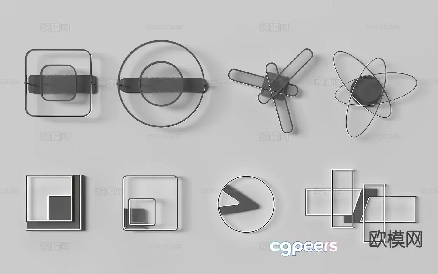 Living room ceiling lamp square ceiling lamp 3d model