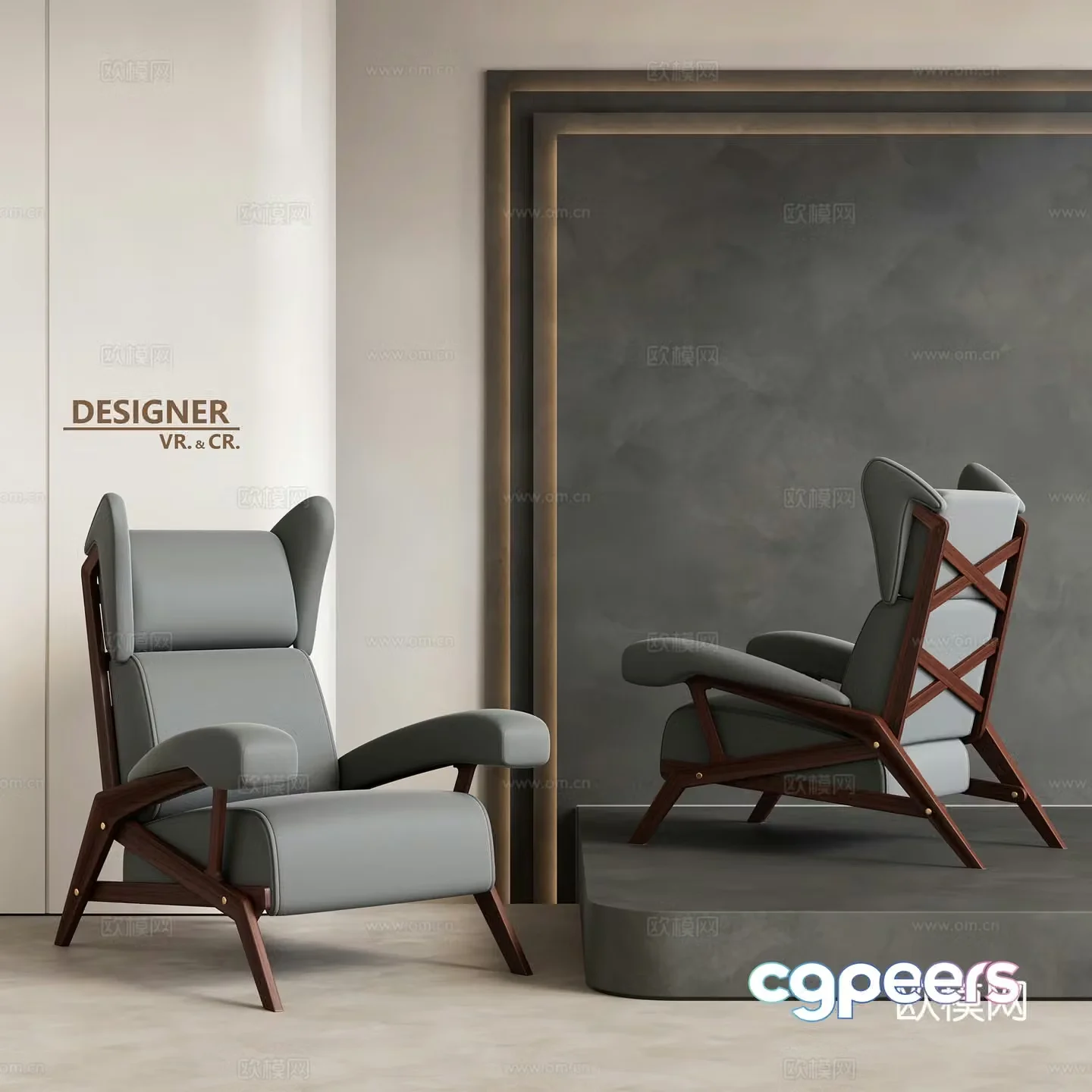 Modern sofa chair leisure chair 3d model