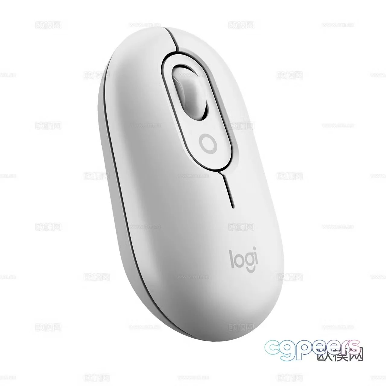 Logitech Pop Wireless Mouse White 3D Model