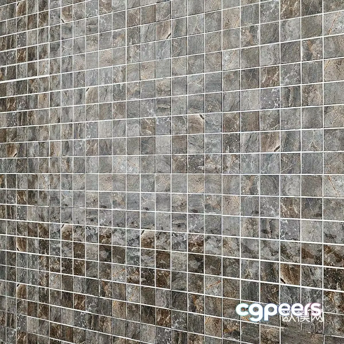 Modern ceramic tile mosaic 3d model