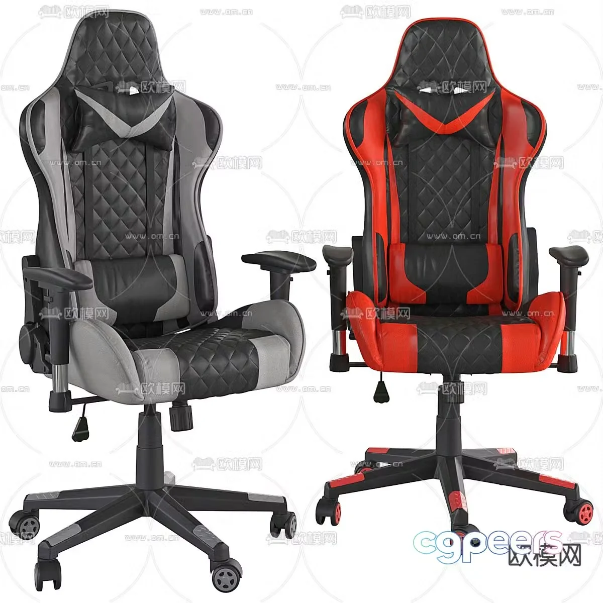 Gaming chair computer chair swivel chair 3d model