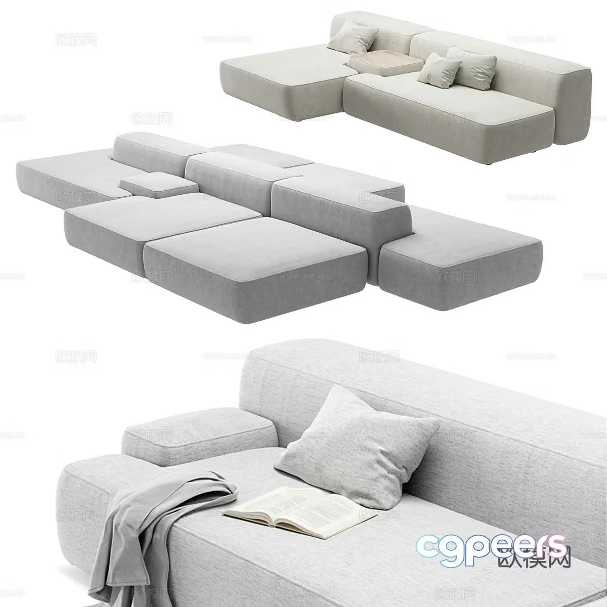 Multiplayer sofa 3d model