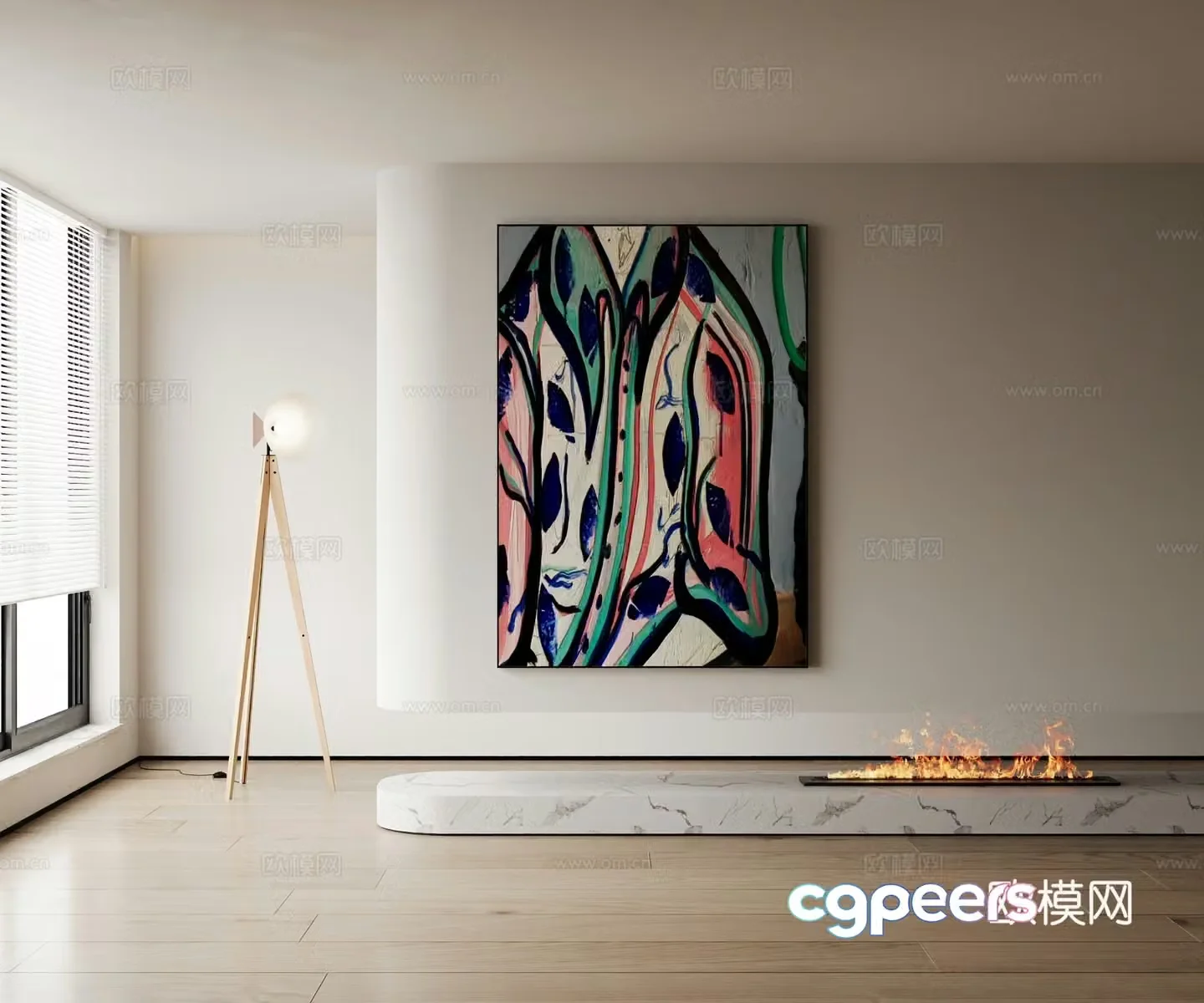 Modern decorative painting 3d model