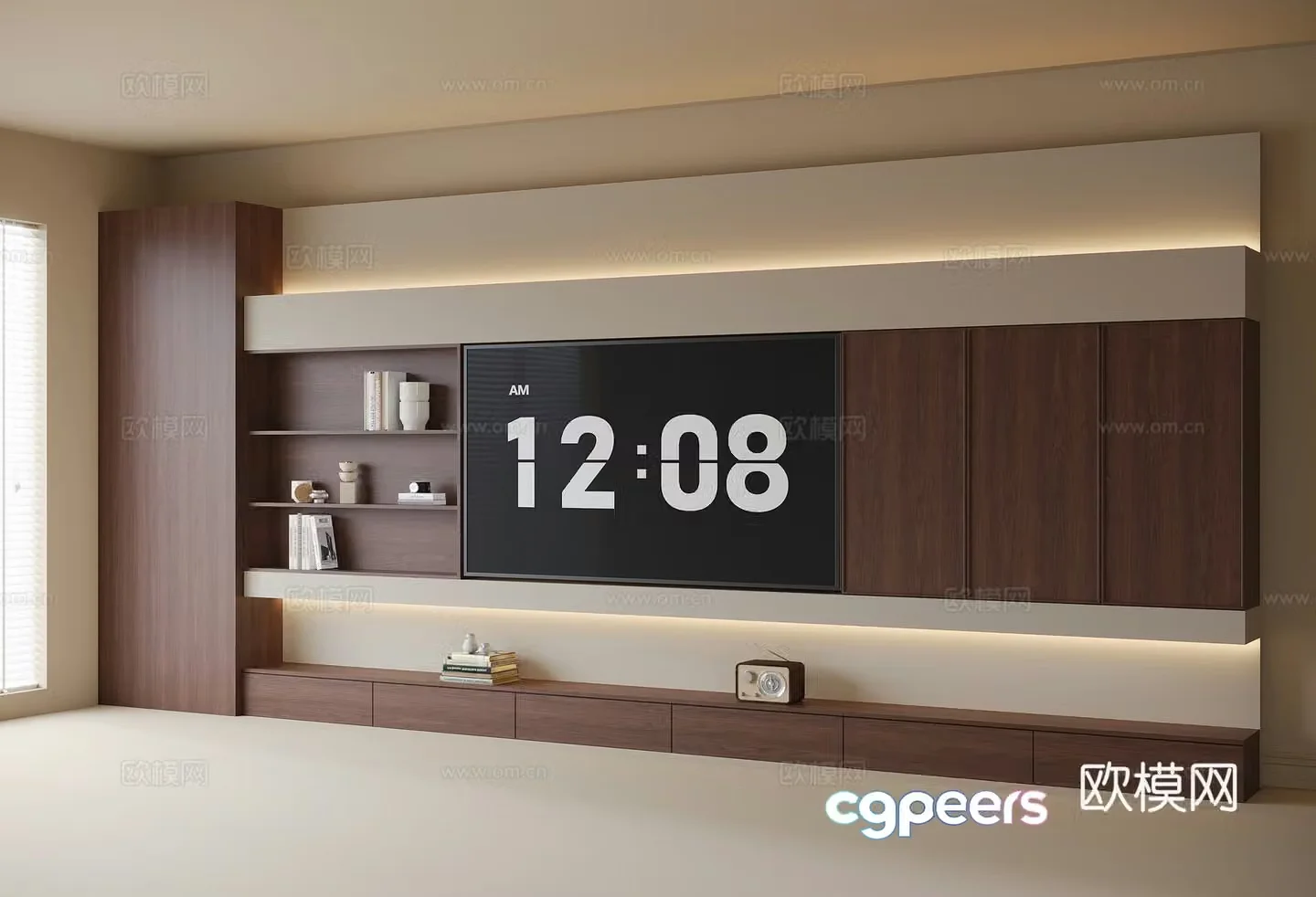 Modern TV background wall TV wall TV cabinet 3d model