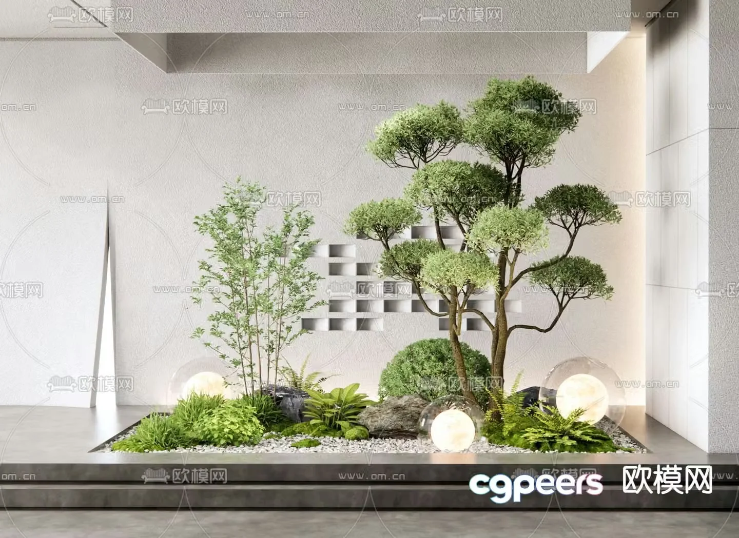 Indoor landscape plant landscaping 3d model