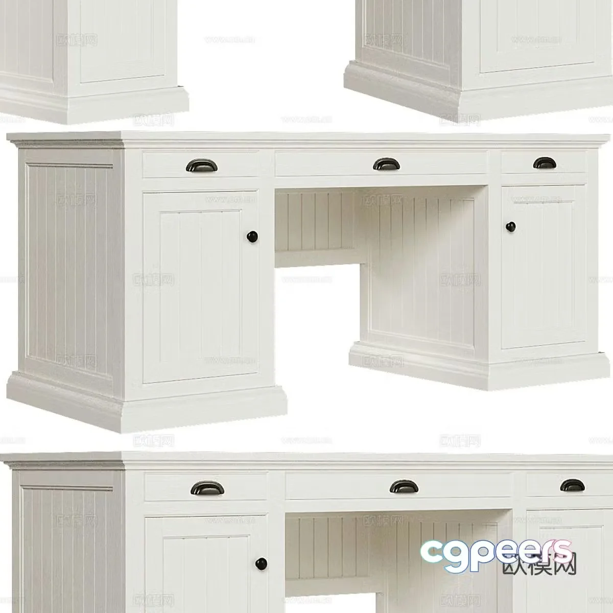 Nordic simple desk desk 3D model
