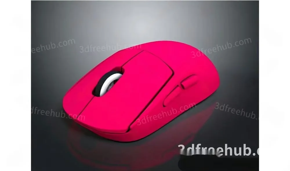 Pink Computer Mouse 3D Model – 20505 – VRAY Render