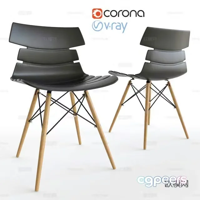Modern dining chair single chair 3d model