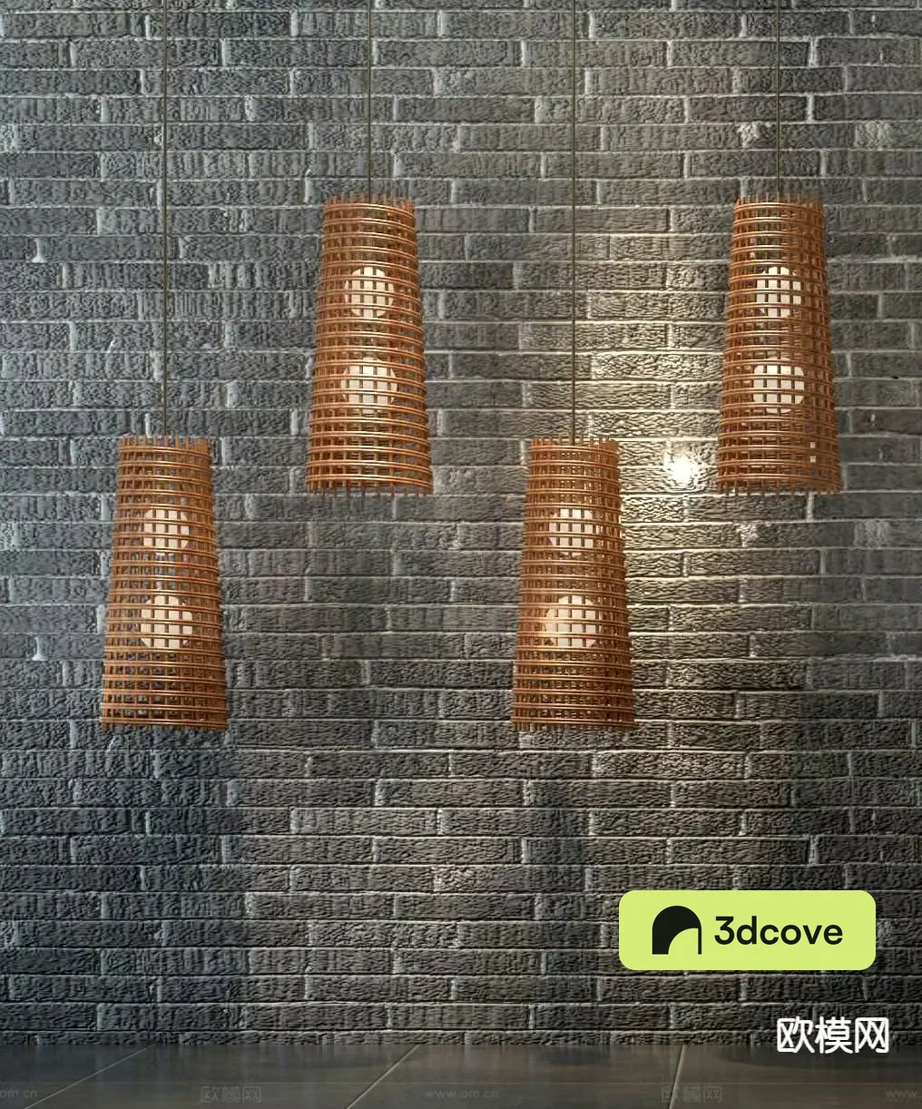 Wabi-sabi chandelier bamboo chandelier