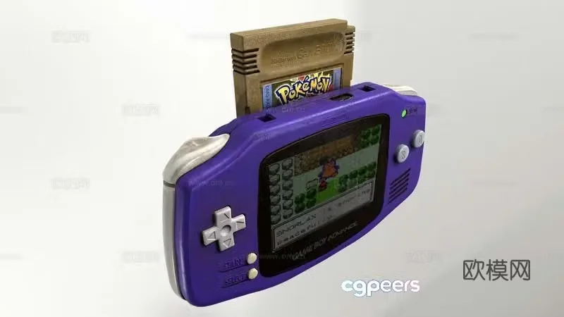 Game console game card 3d model