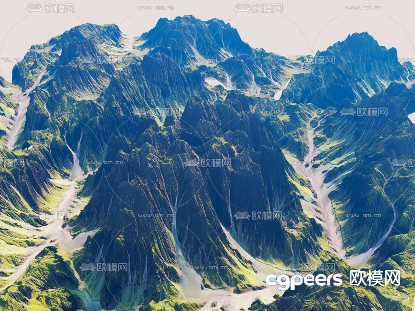 mountains mountain peaks mountain ridge 3d model