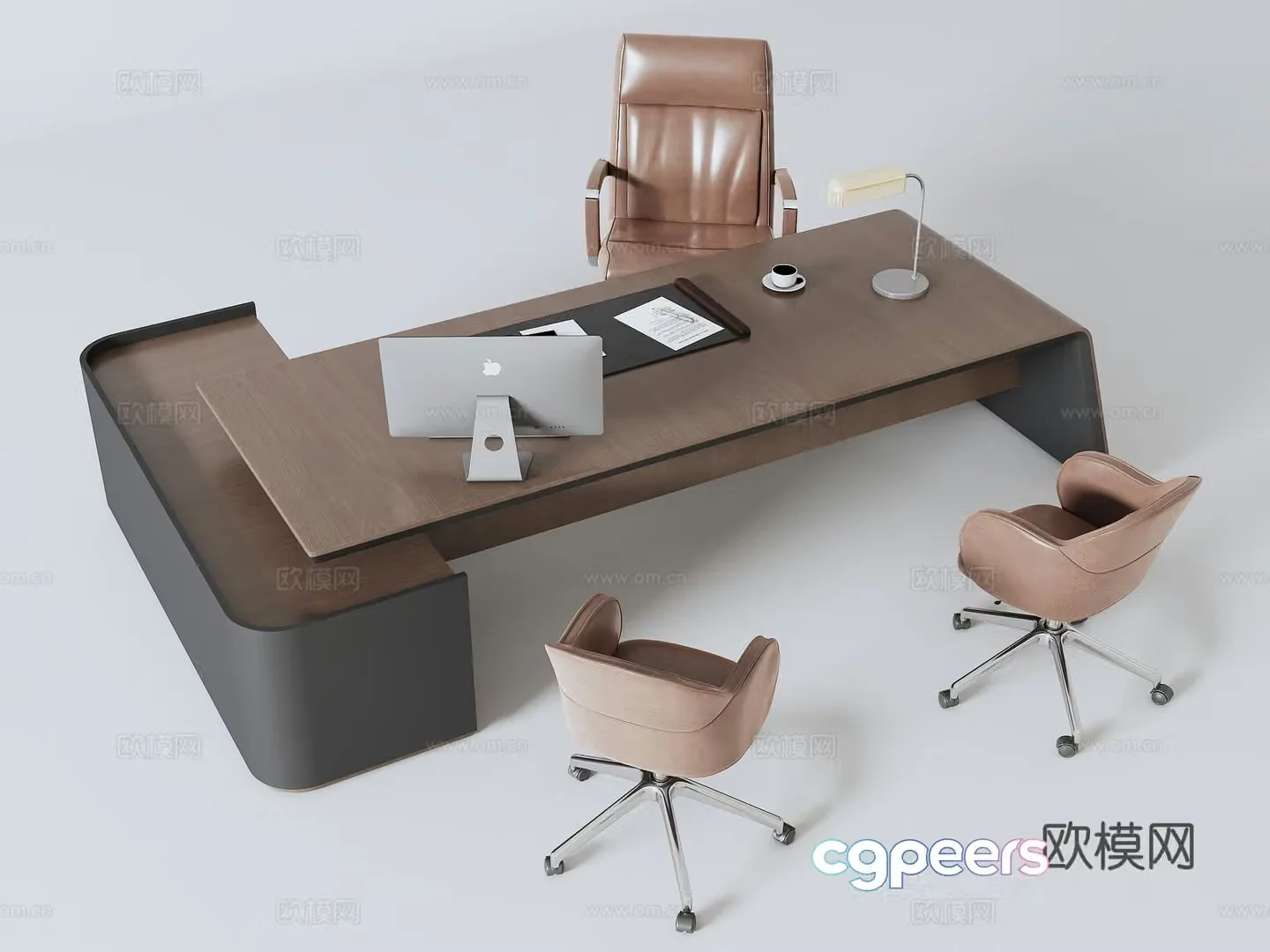 Manager desk 3d model
