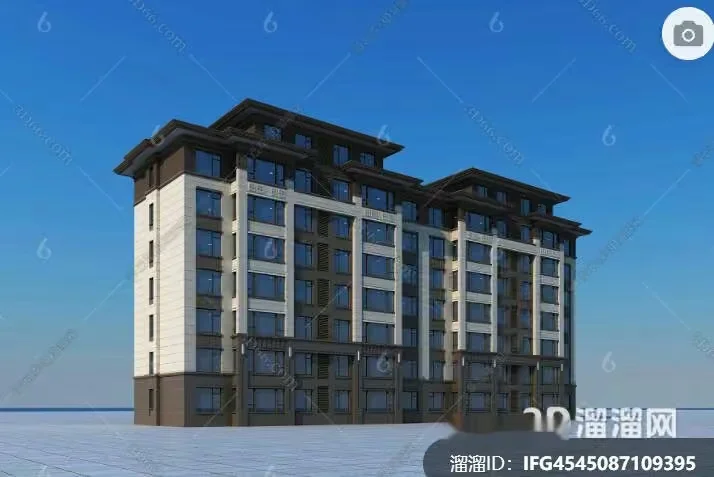 Modern Building Facade 3D Model – 7996 – VRAY Render