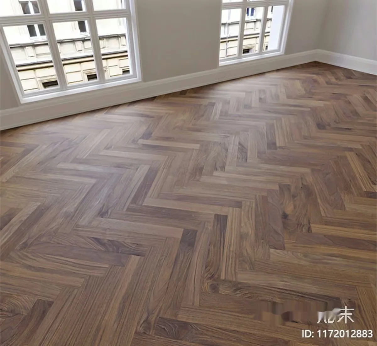 Wooden Herringbone Flooring 3D Model – 16673 – CORONA Render
