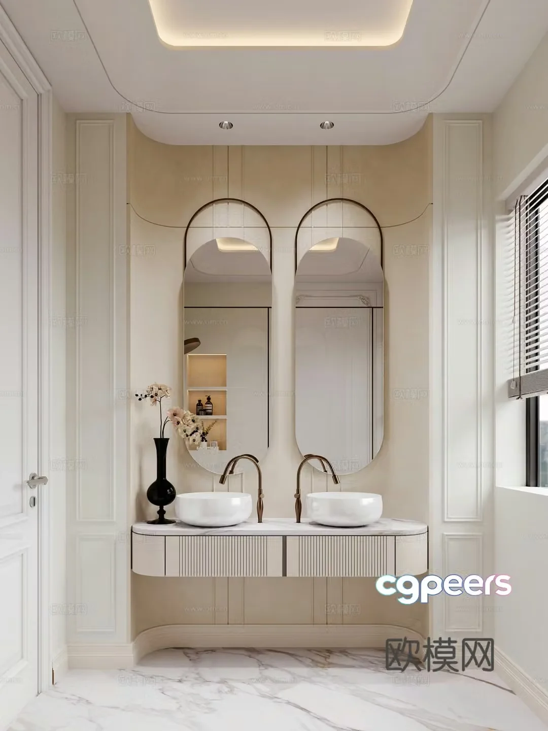 French bathroom bathroom 3d model