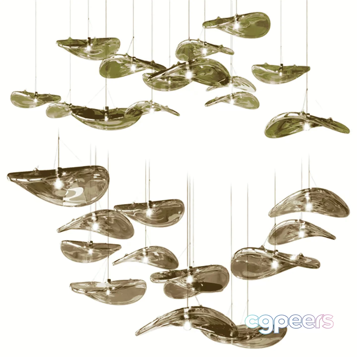 Glass Light Fixture 3D Model – 13490 – CORONA Render