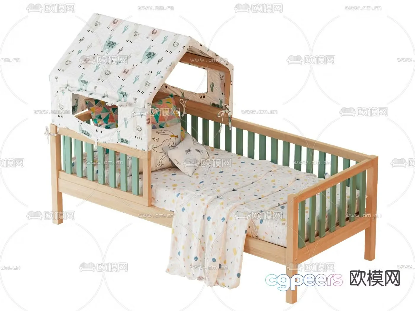 Modern crib 3d model