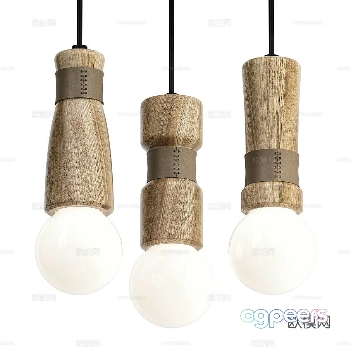 Modern Nordic decorative chandelier 3d model