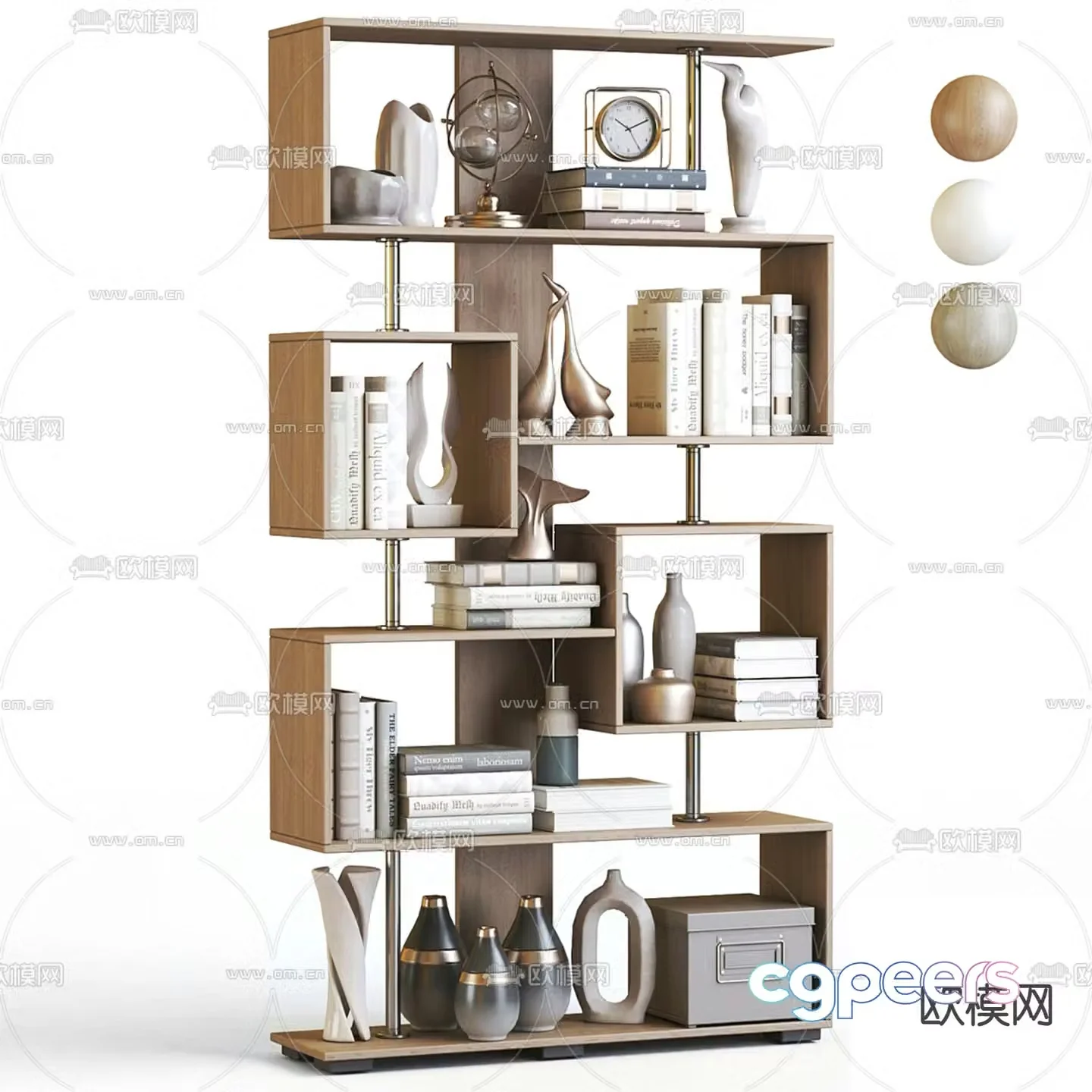 bookcase bookshelf 3d model