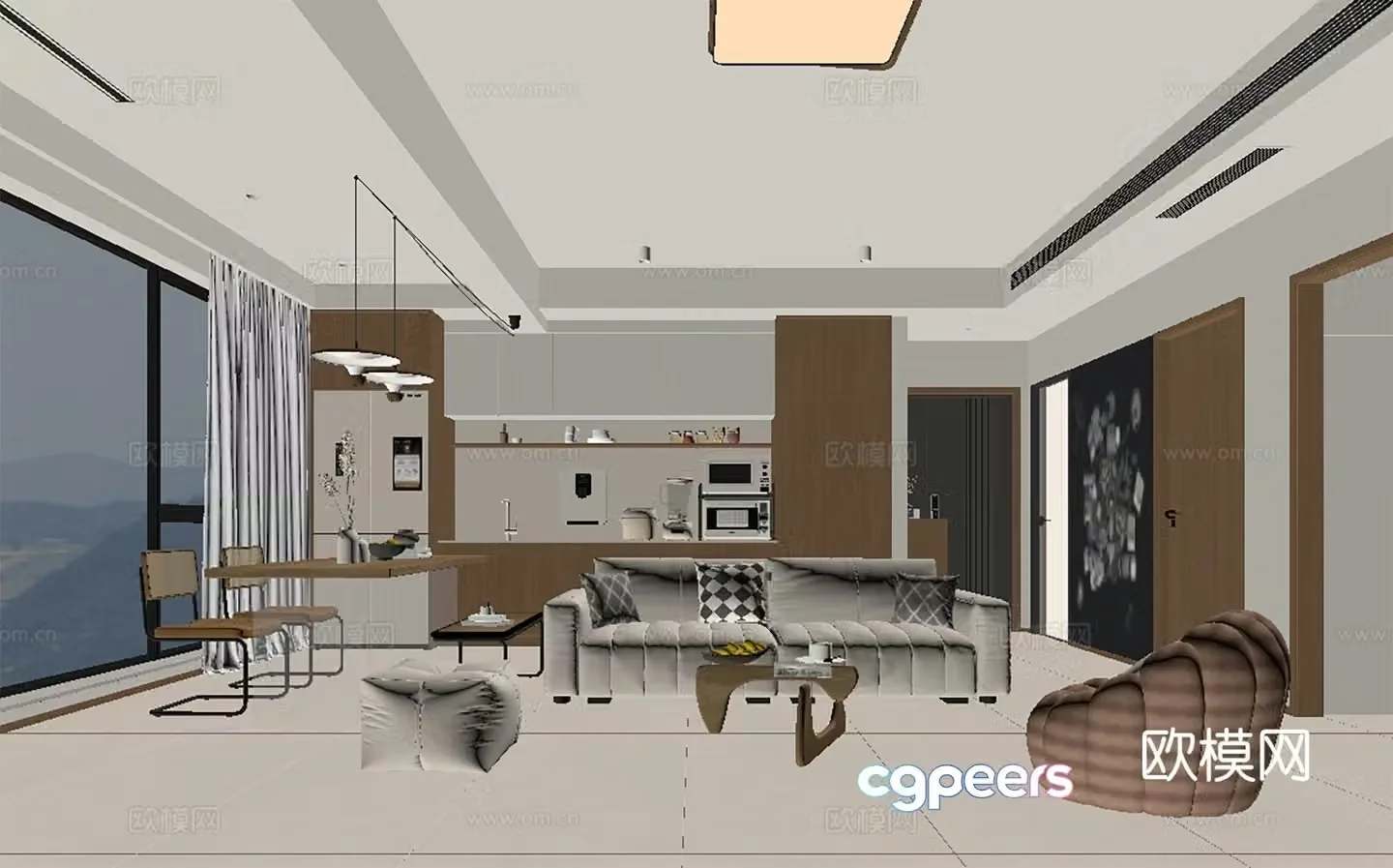 Cream Fengke restaurant 3d model