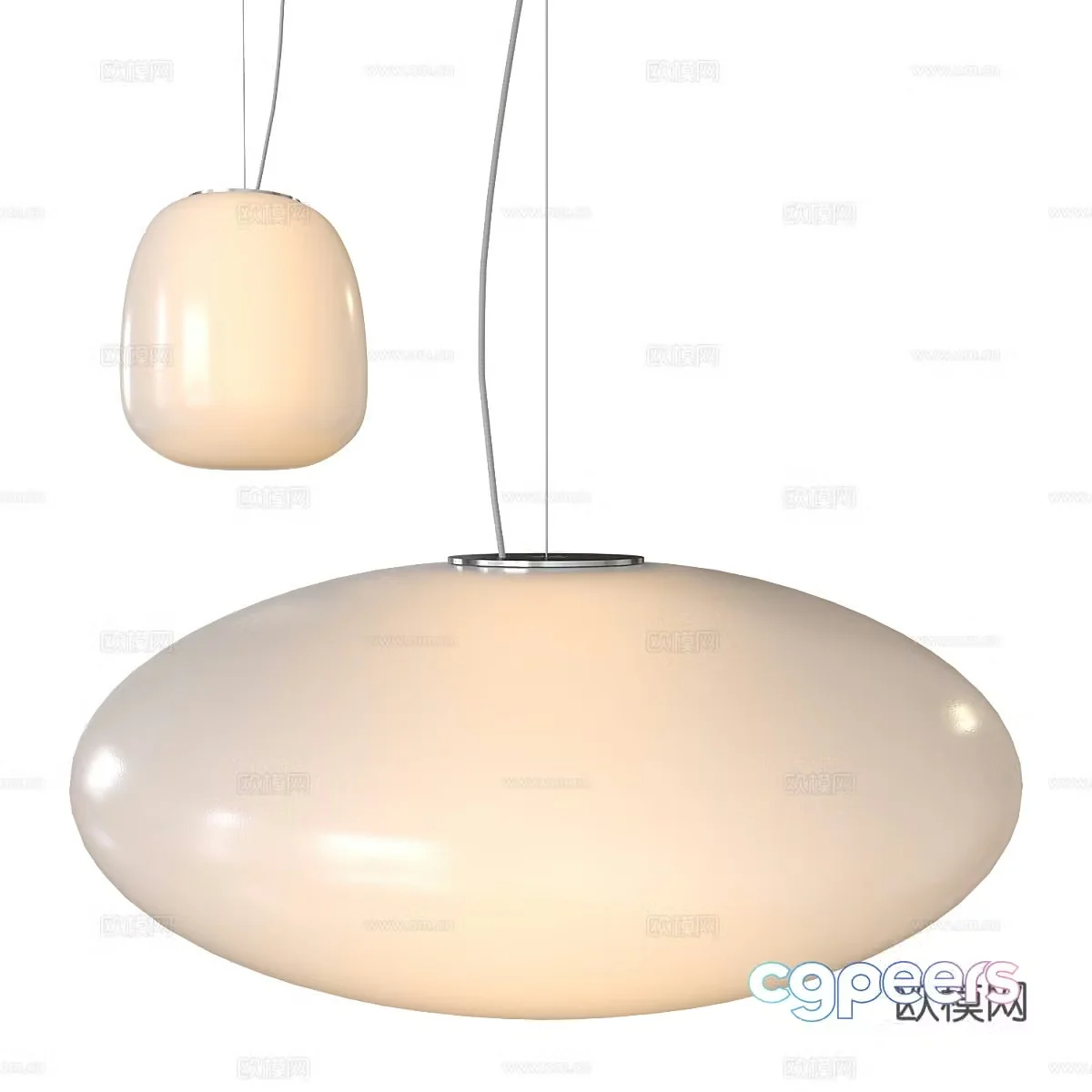 Modern glass decorative chandelier 3d model