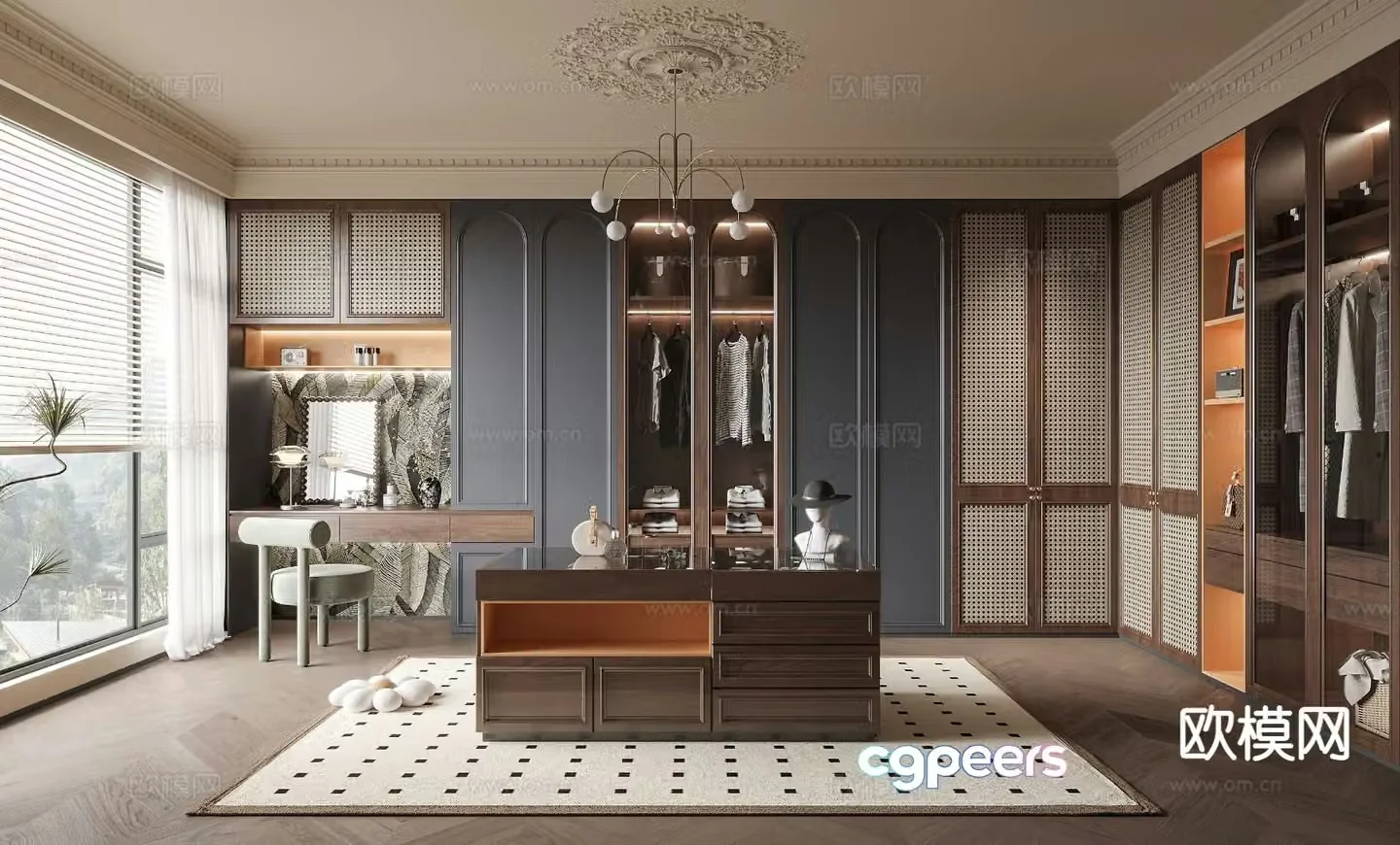 French cloakroom 3d model