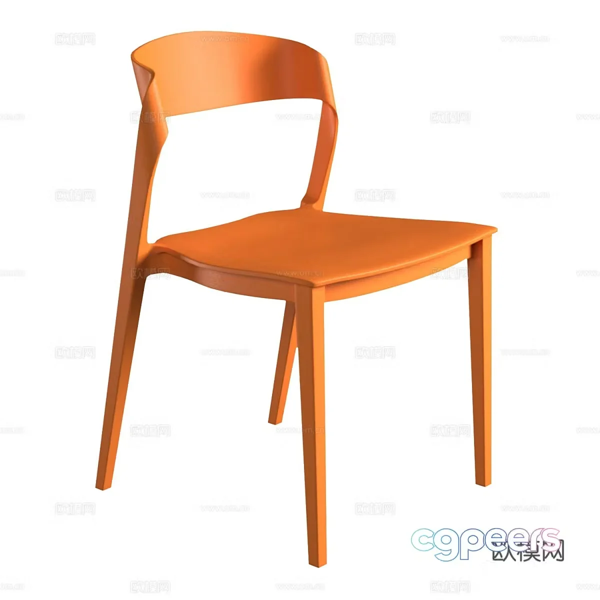 Modern Italian acrylic single chair 3d model