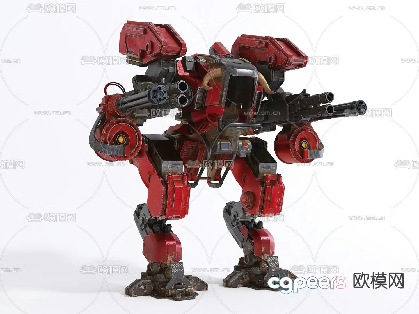 Mecha trendy toys robot figure warrior 3d model