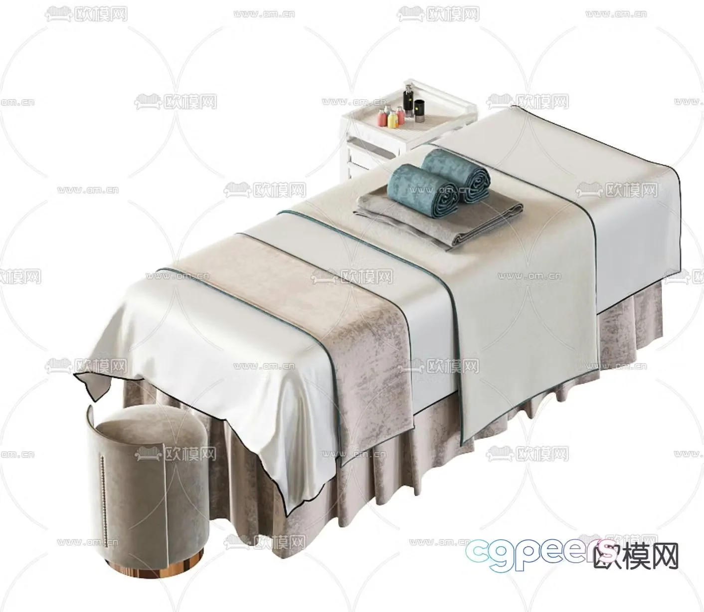 Massage bed beauty bed 3d model