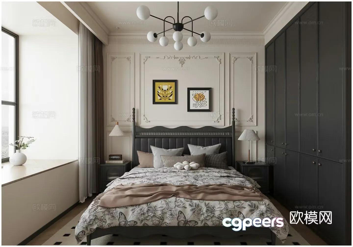 French bedroom 3d model