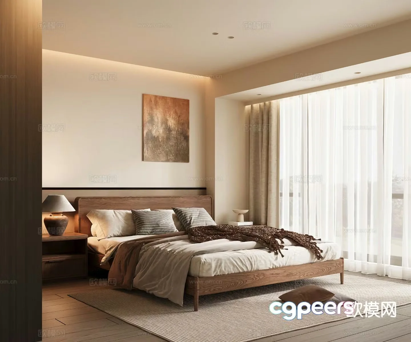 Medieval style bedroom master bedroom 3d model