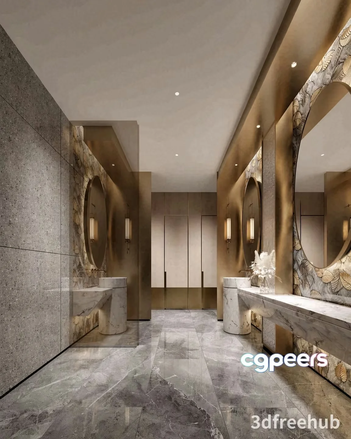Modern Bathroom Design 3D Model – 22044 – VRAY Render