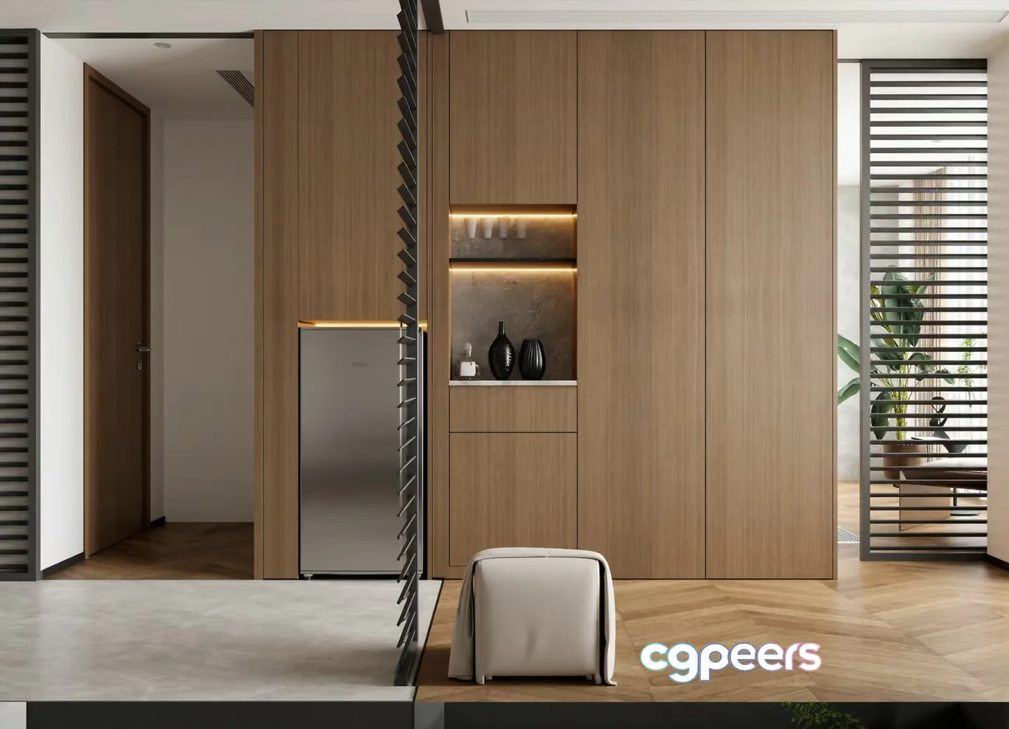 Wooden Cabinet 3D Model – 13416 – VRAY Render