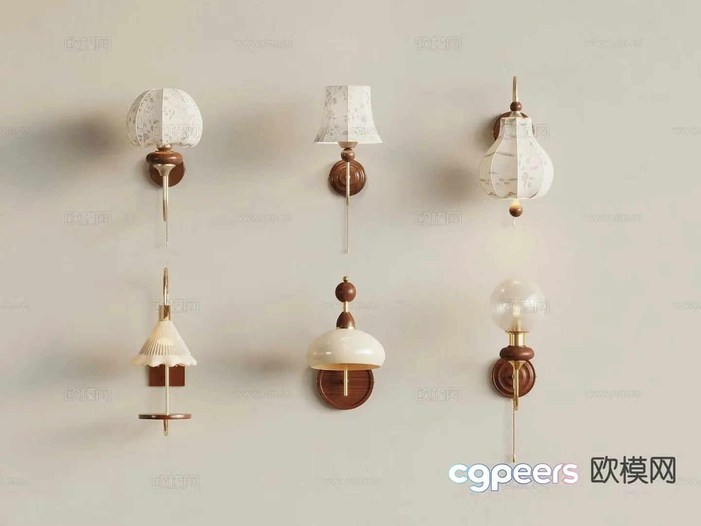 French wall lamp 3d model