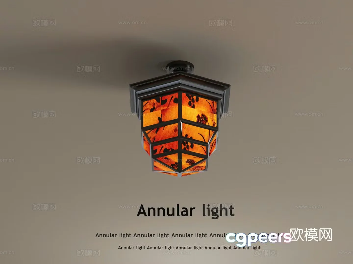 Middle-aged ceiling light chandelier 3d model