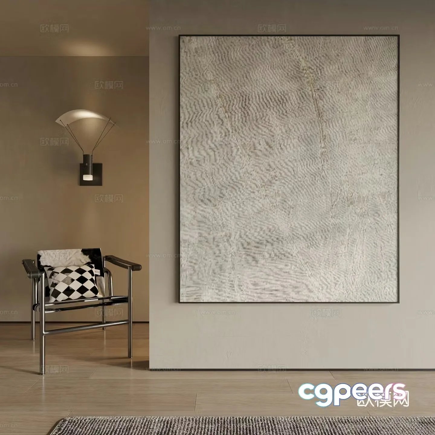 Modern decorative painting 3d model