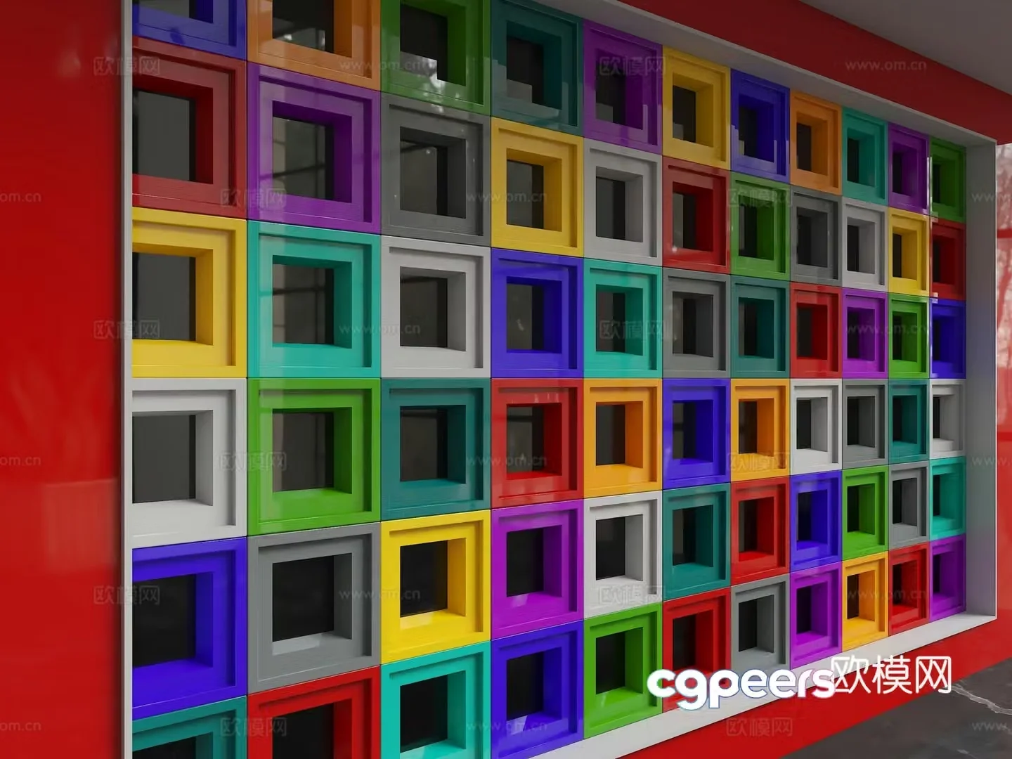 Modern background wall 3d model