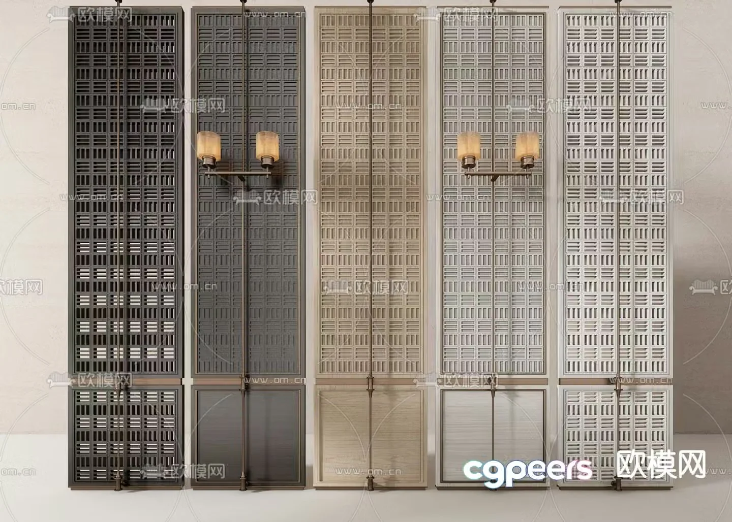 CCD Modern Hotel Screen Partition 3D Model
