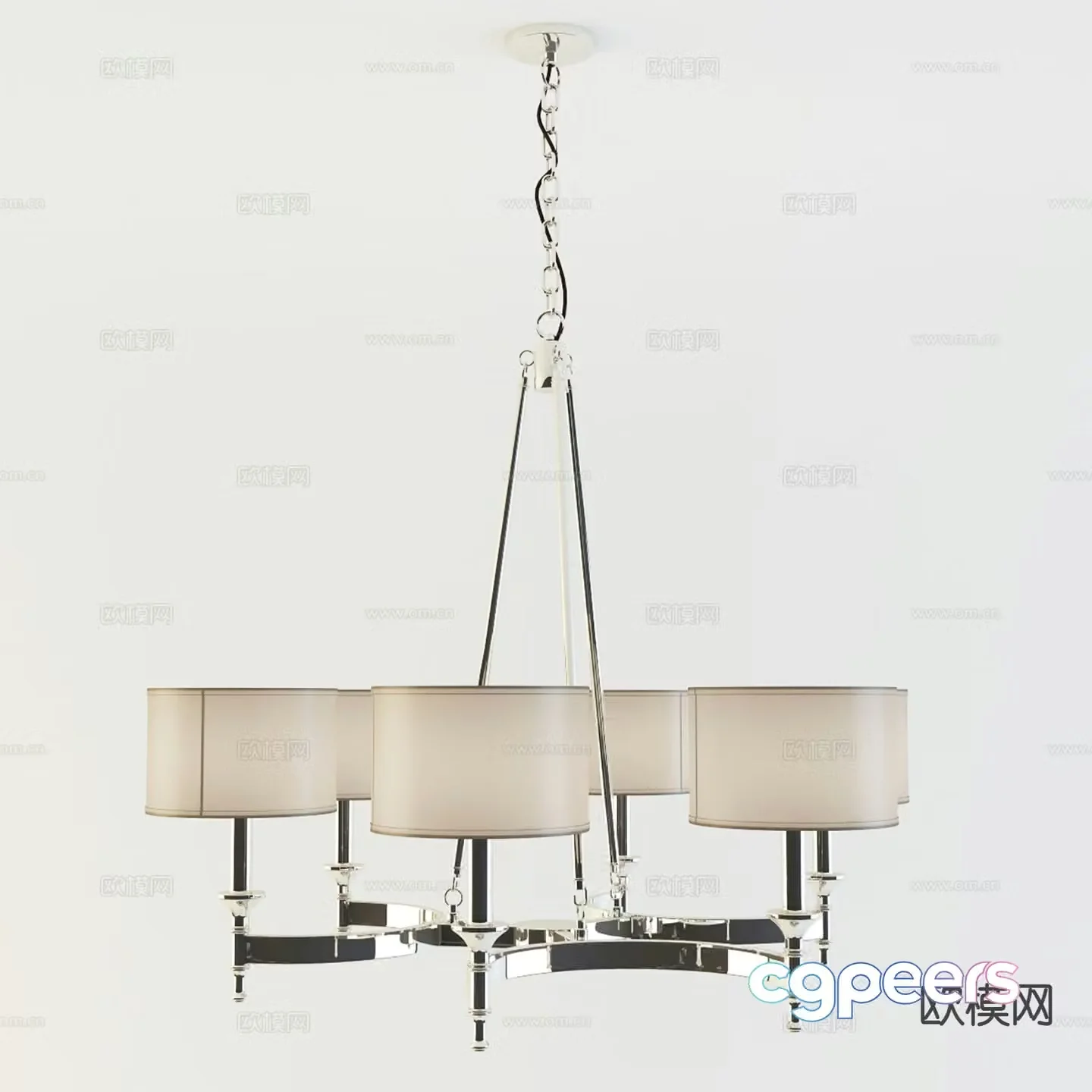 Creative chandelier hall chandelier 3d model