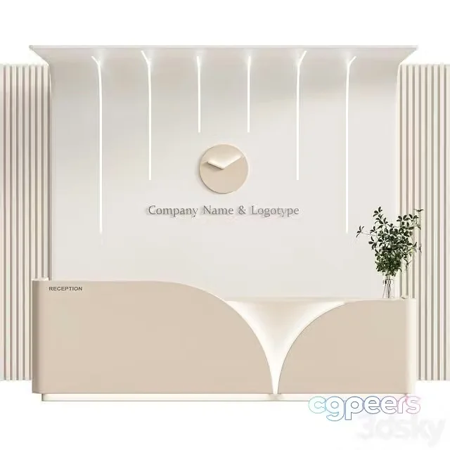 3ds Max Free – Office reception desk