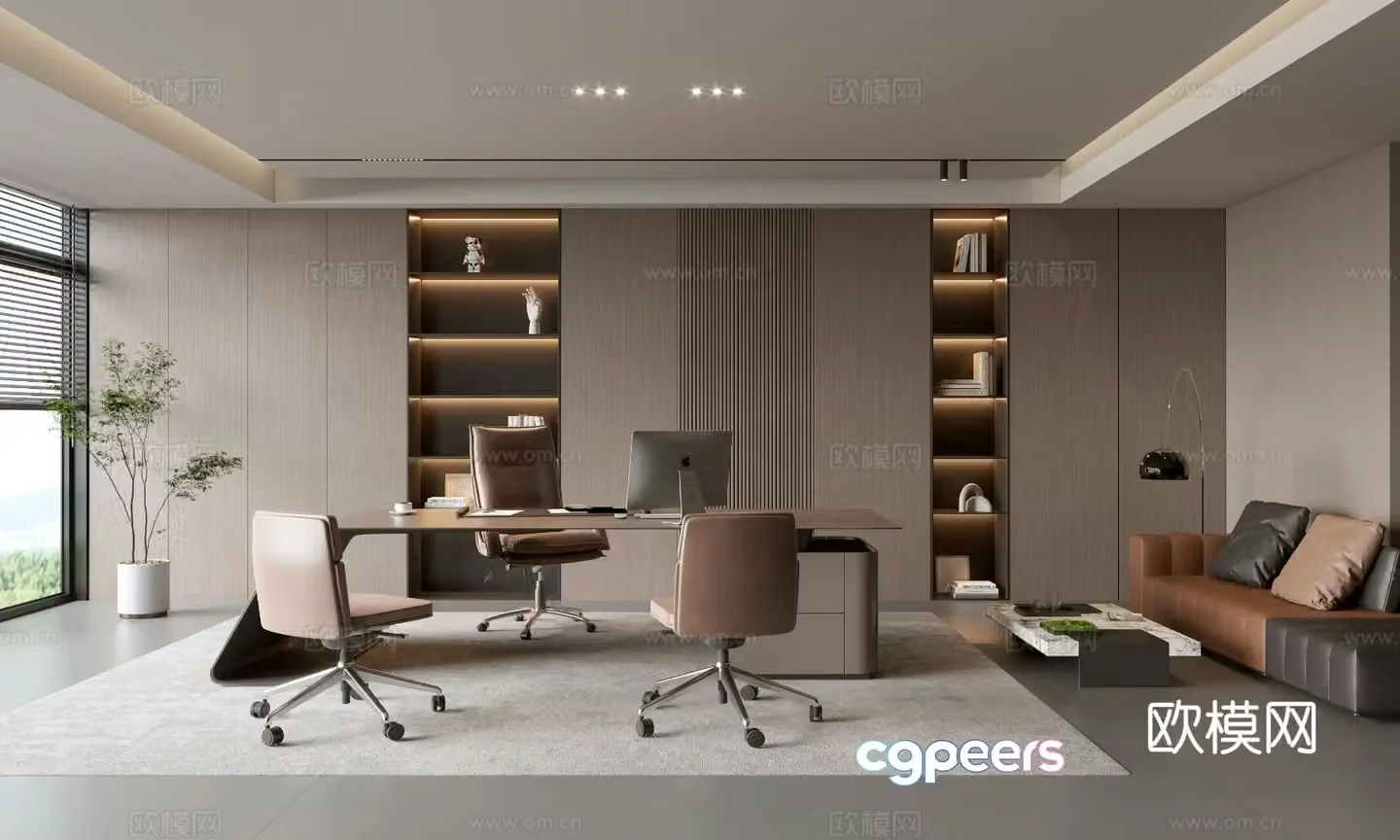 Modern Manager’s Office Chairman’s Office President’s Office Office Area Meeting Area 3D Model