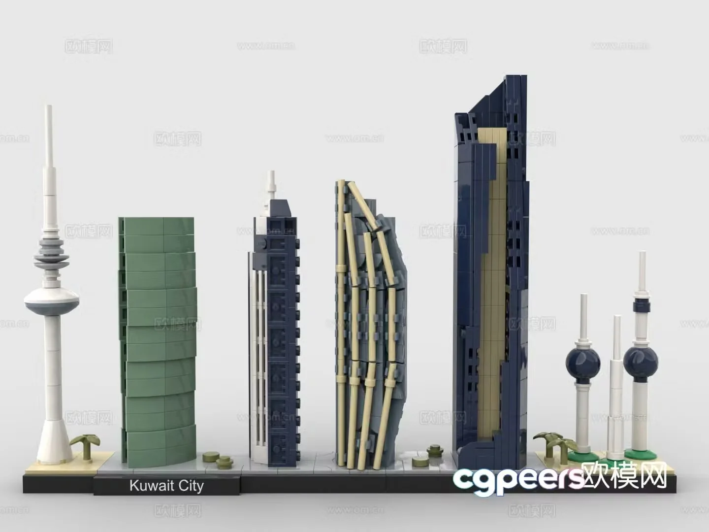 Lego toys building block toys city skyline 3d model