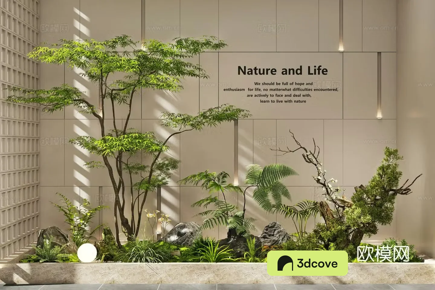 Modern interior landscape Tree Plant Landscape Design
